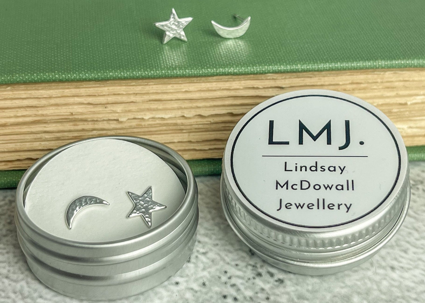 Star & Moon Stud Earrings