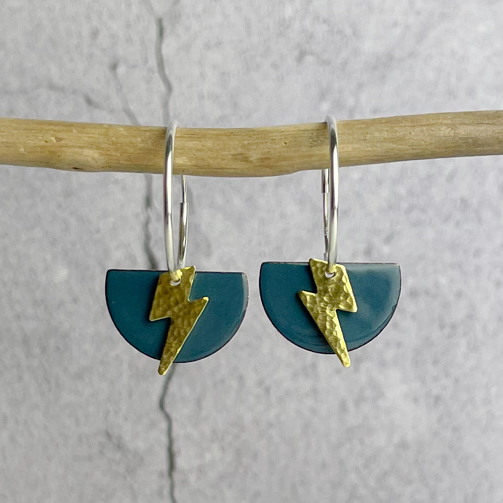 Blue-grey Lightning Hoops