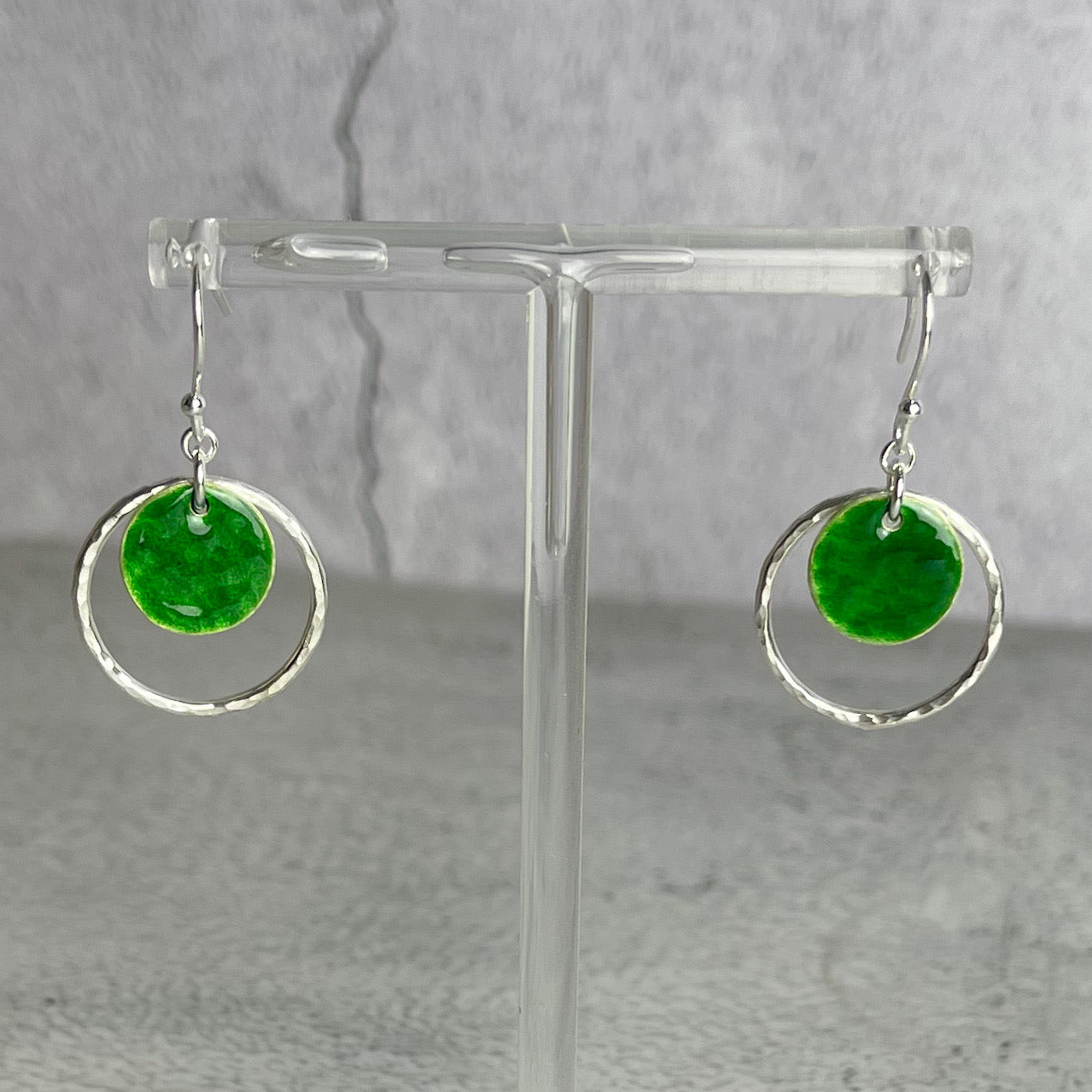 Jade Green Hoop Earrings