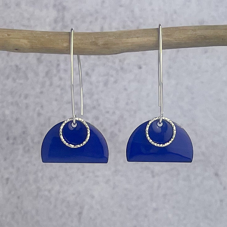 Cobalt Blue Tulip Earrings