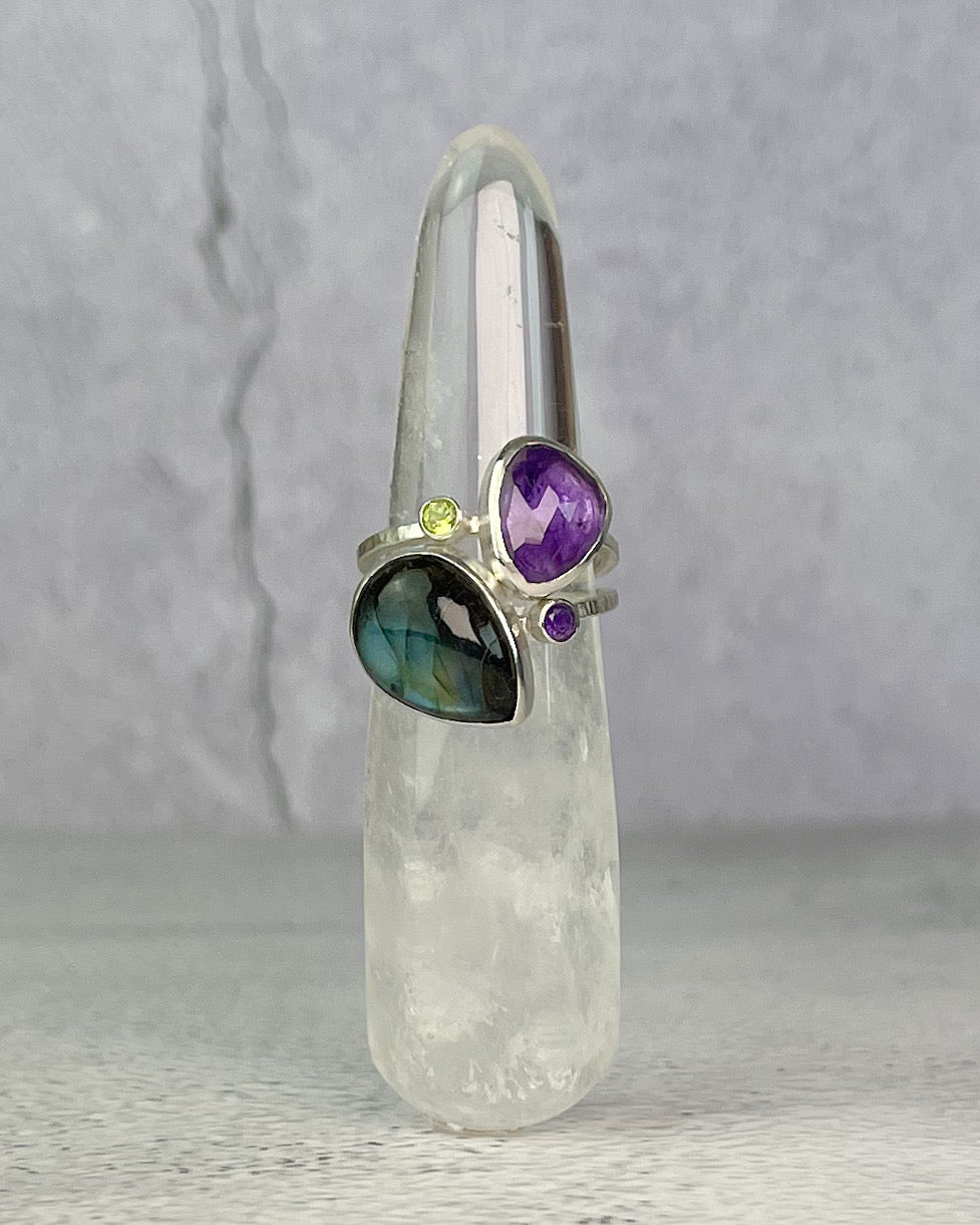 Amethyst & Peridot Ring