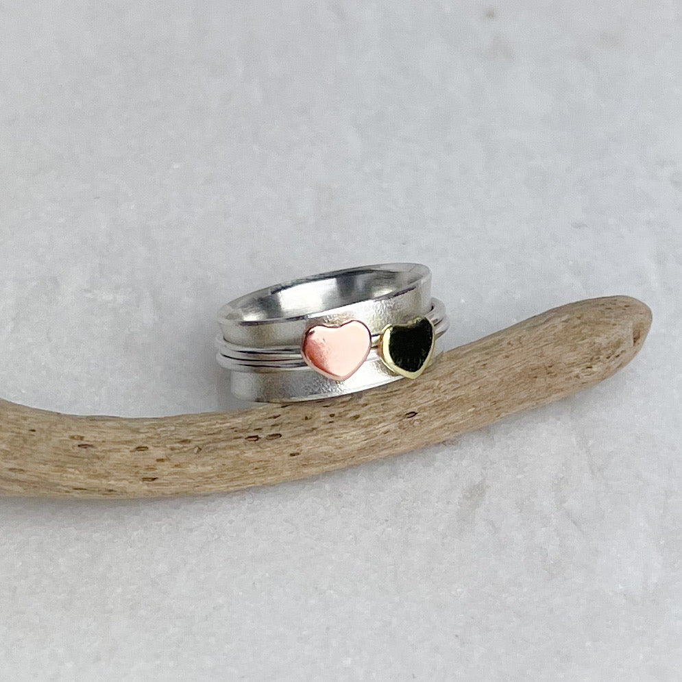 Small Double Heart Ring