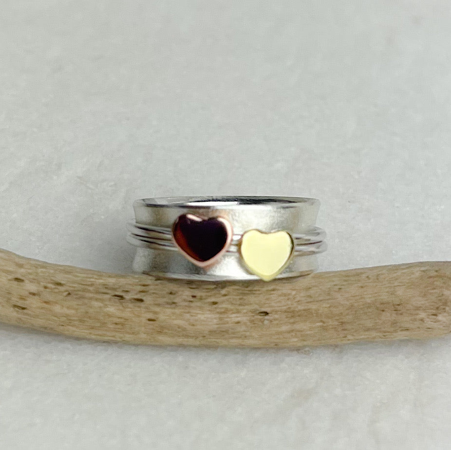 Small Double Heart Ring