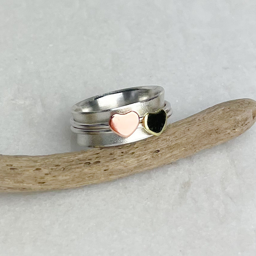 Small Double Heart Ring