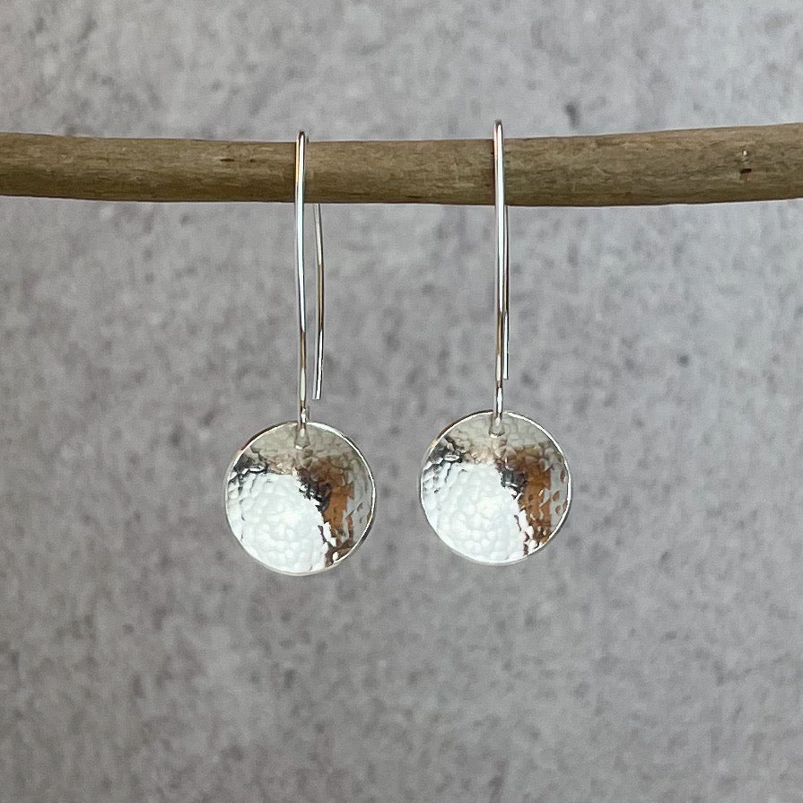 Silver Disc Earrings