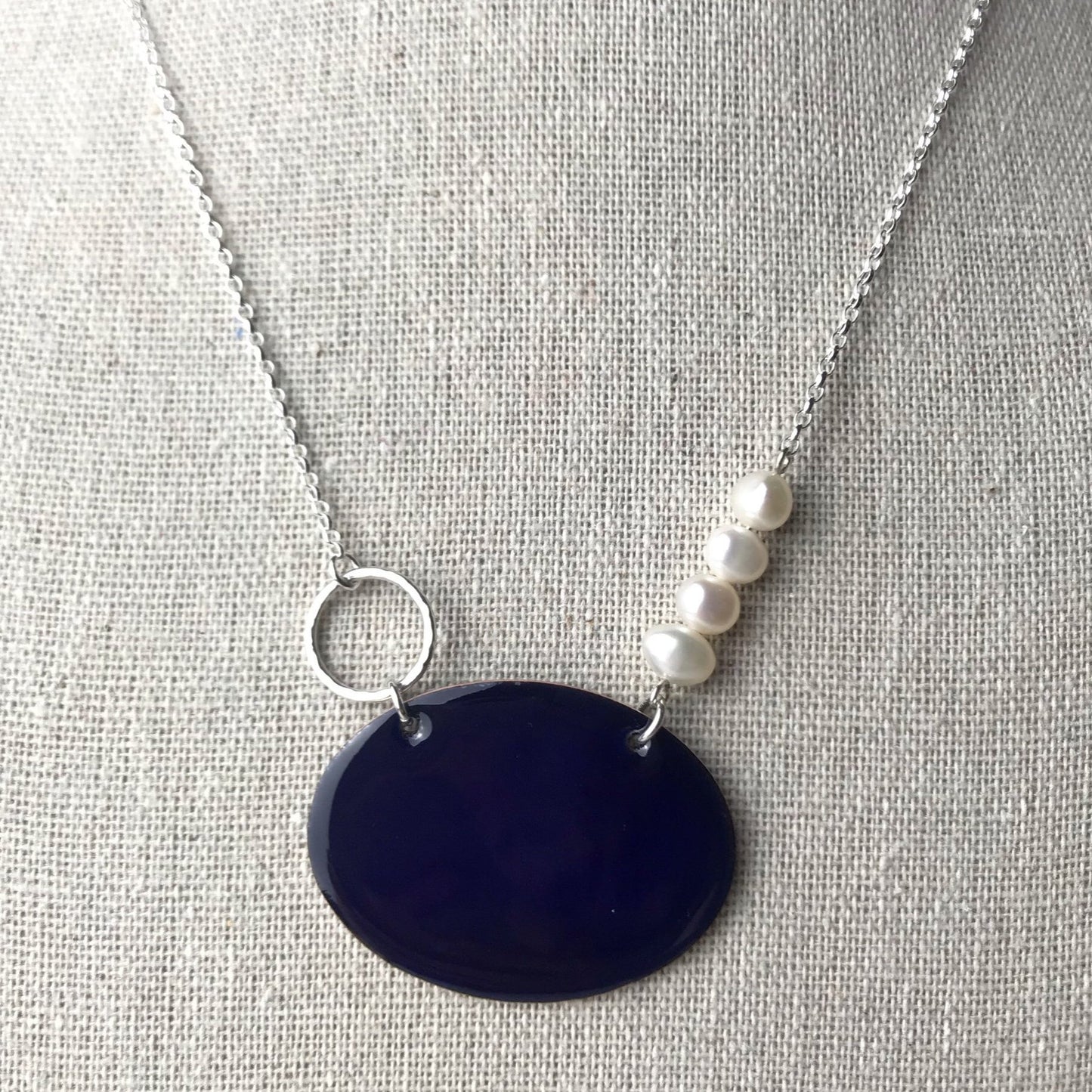 Mediterranean Blue Oval Necklace