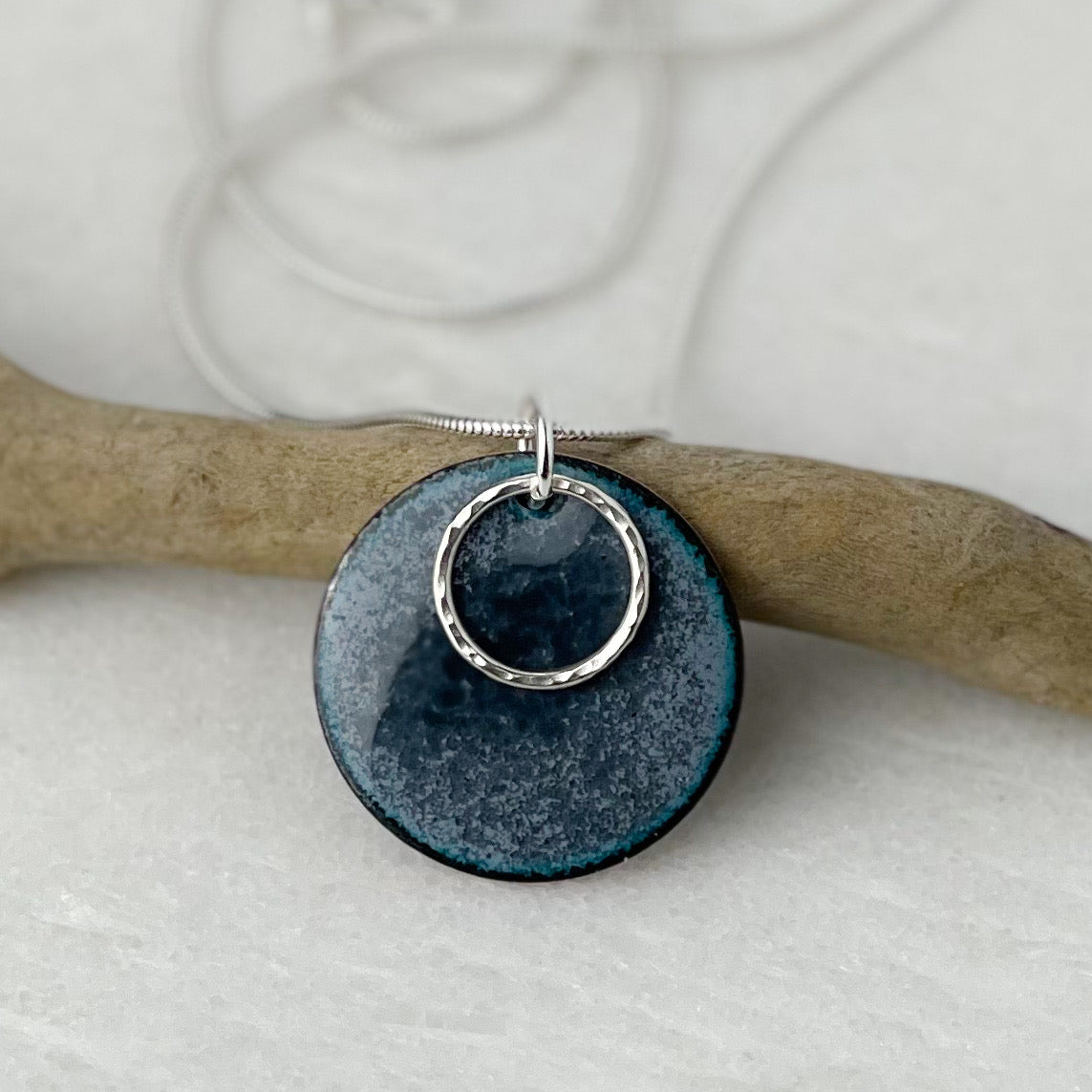 Grey Disc Necklace