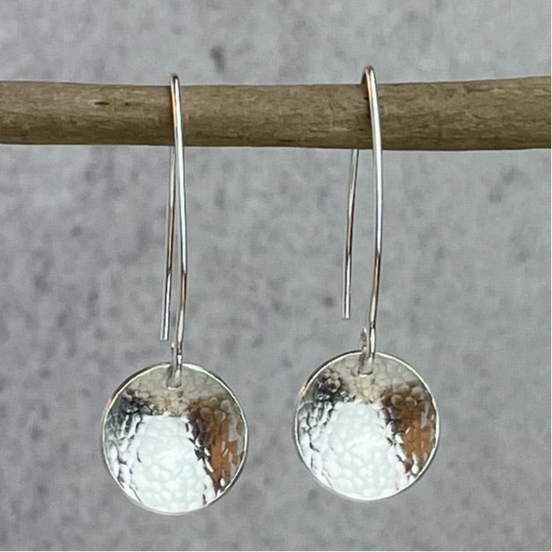 Silver Disc Earrings