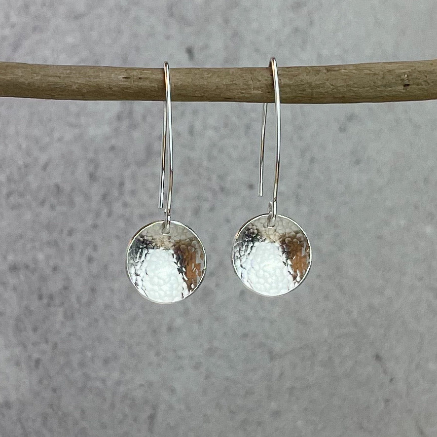 Silver Disc Earrings