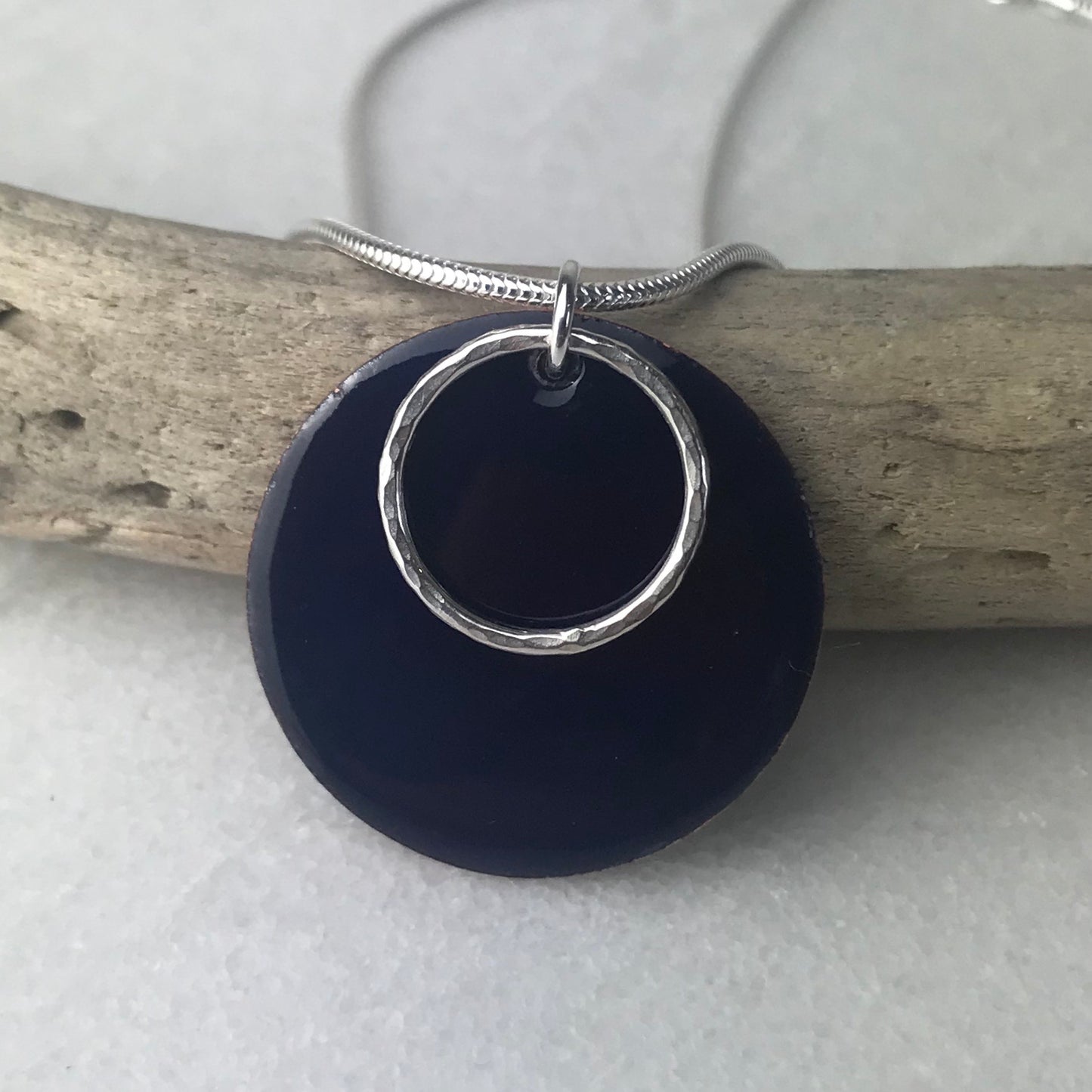 Mediterranean Blue Disc Necklace