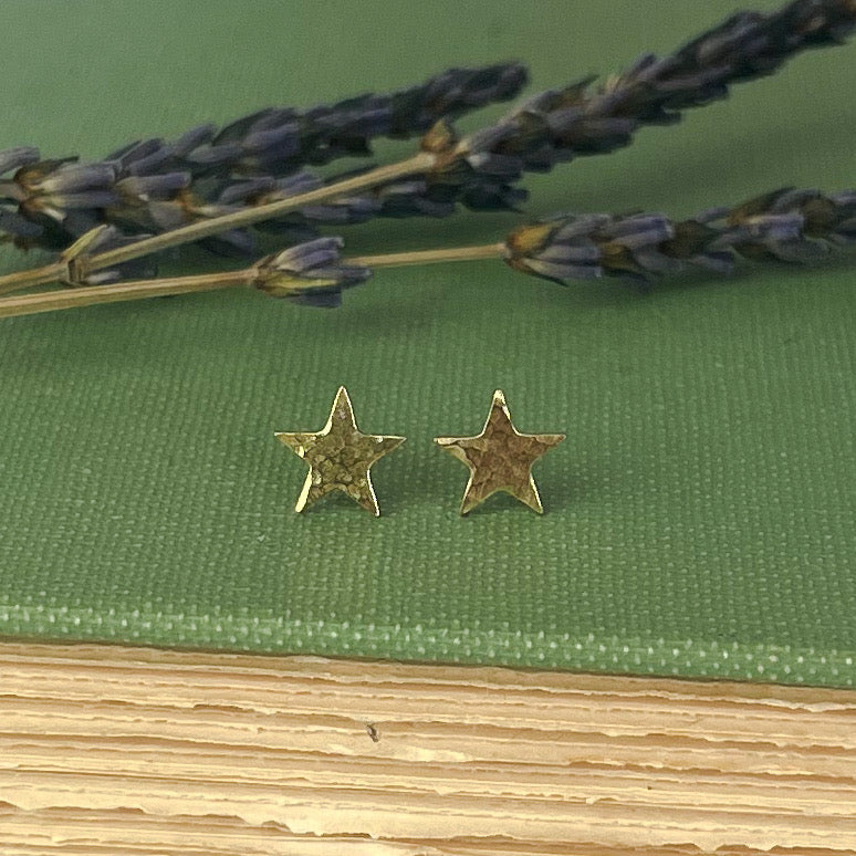 Brass Star Stud Earrings