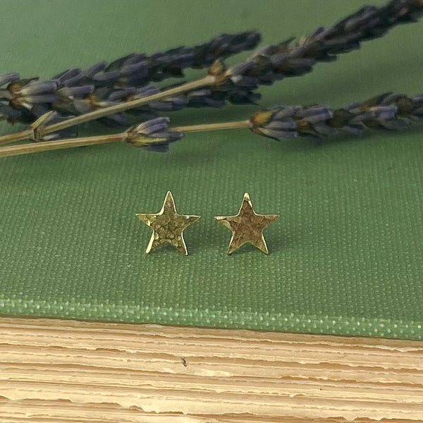 Brass Star Stud Earrings