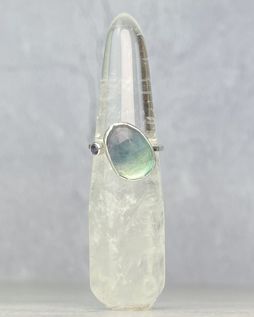 Fluorite & Iolite Ring