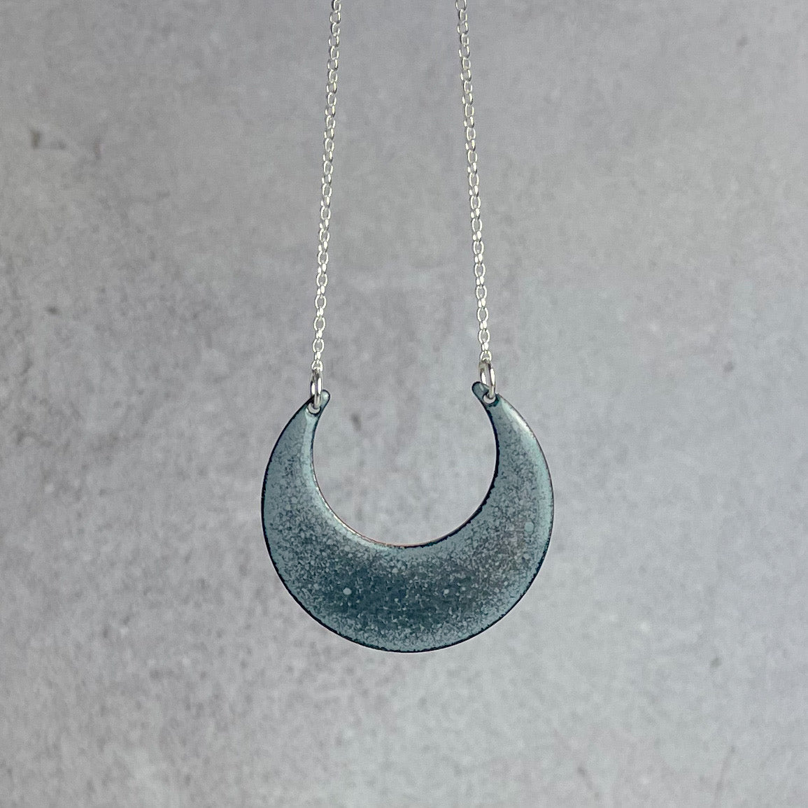 Grey Crescent Necklace