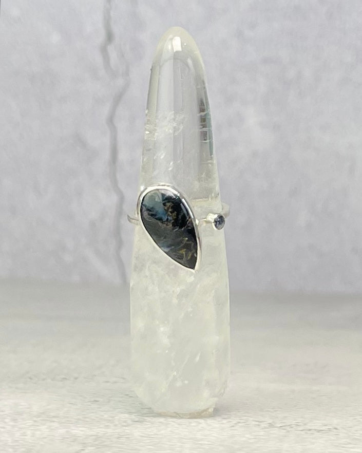 Pietersite & Iolite Ring