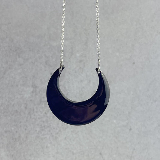 Mediterranean Blue Crescent Necklace