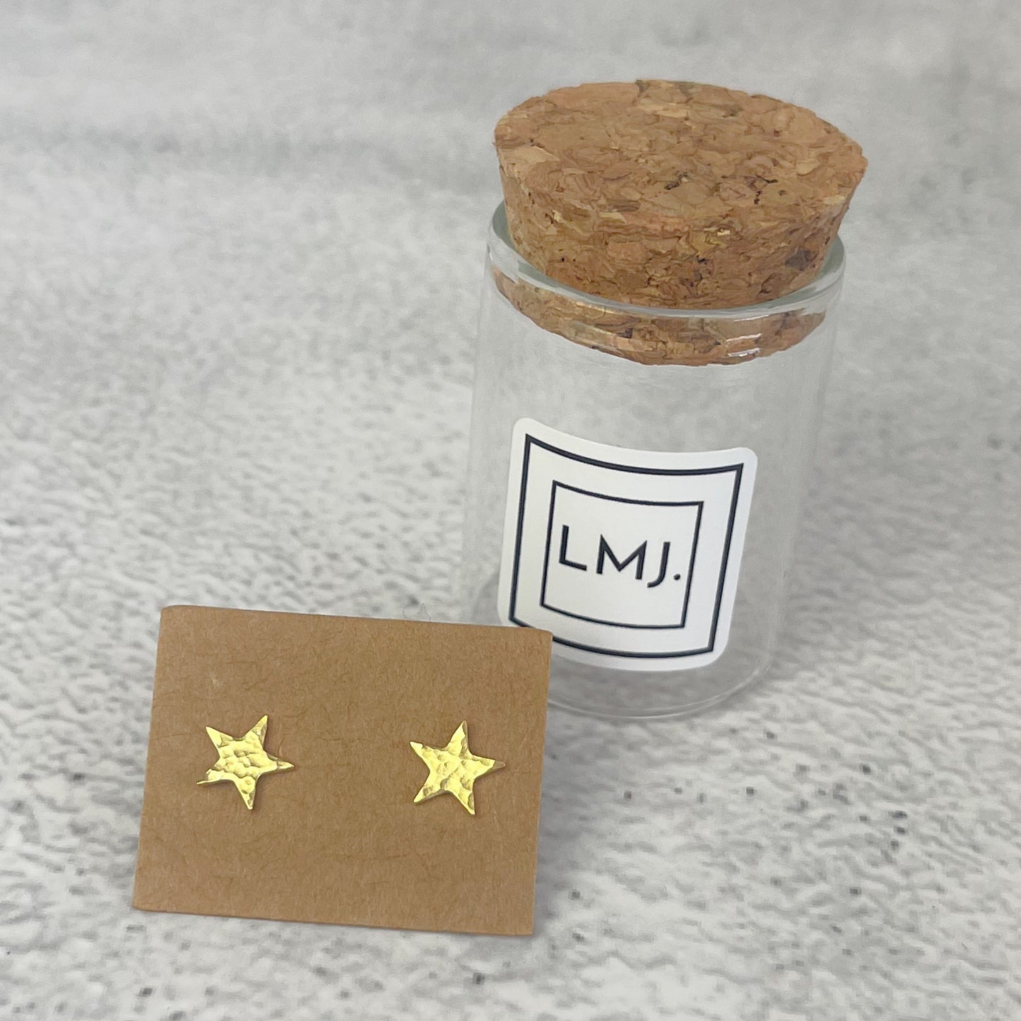 Brass Star Stud Earrings