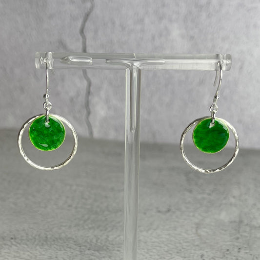 Jade Green Hoop Earrings