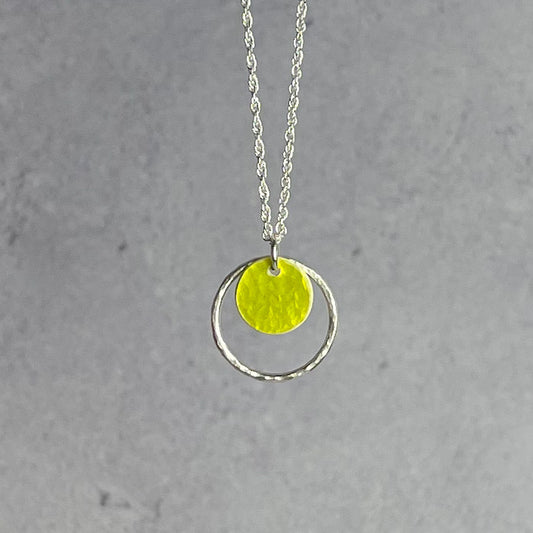 Chartreuse Hoop Necklace