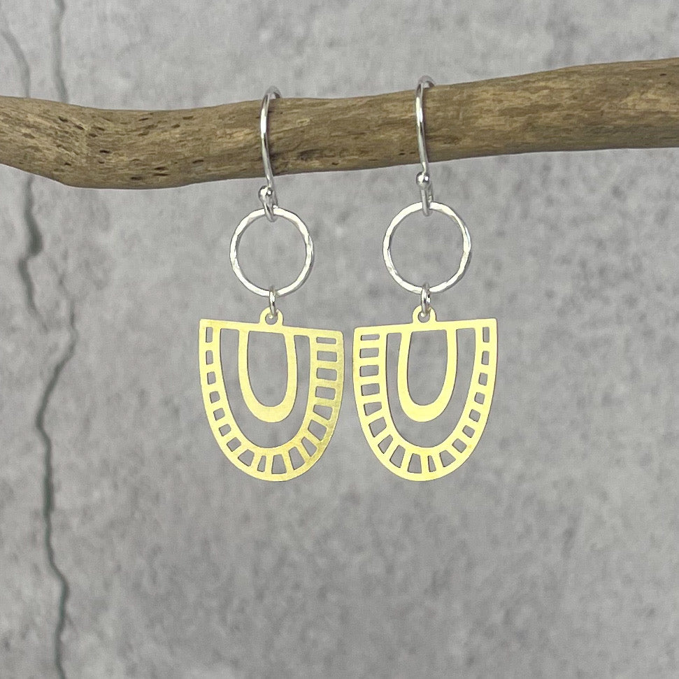 Brass Arch Earrings