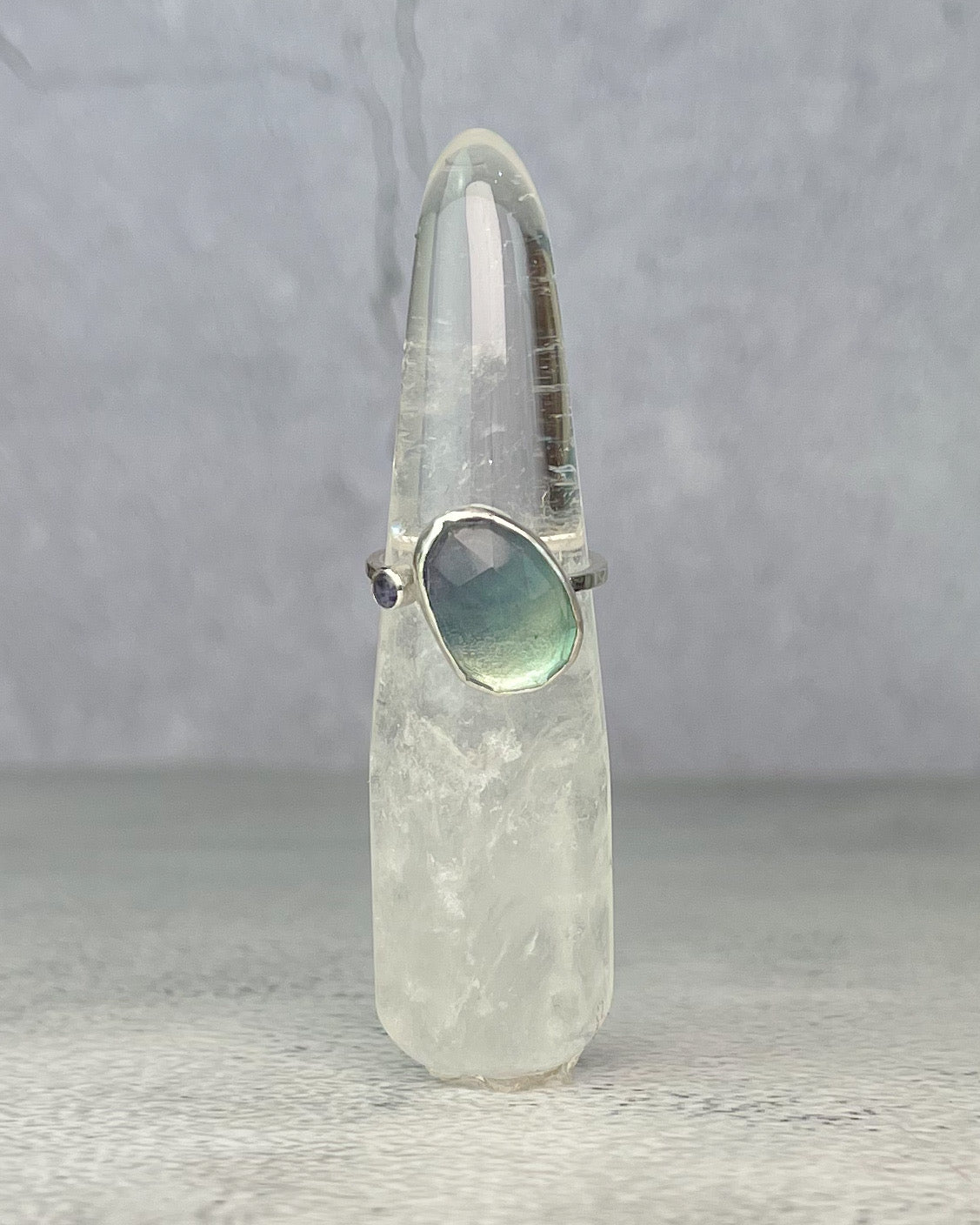 Fluorite & Iolite Ring