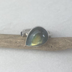 Labradorite Teardrop Ring