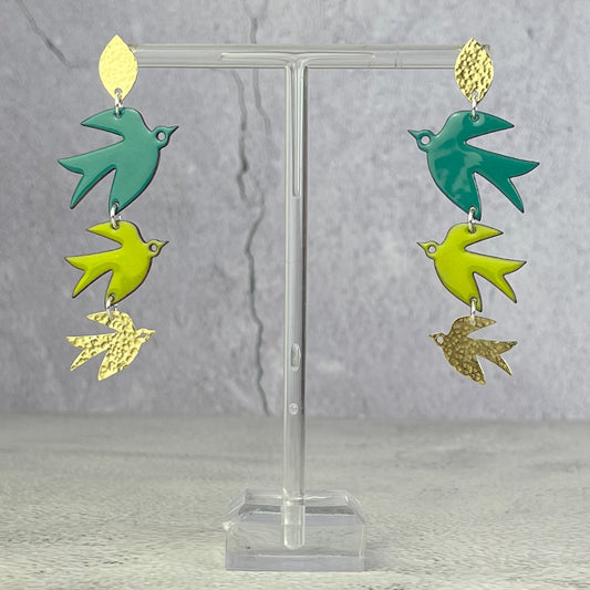 Spruce & Bitter Green Swift Earrings