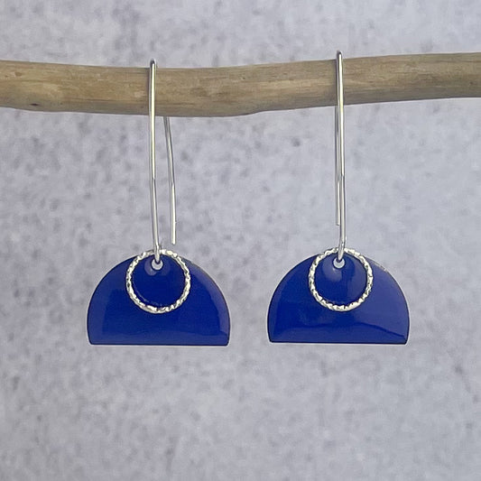 Cobalt Blue Tulip Earrings