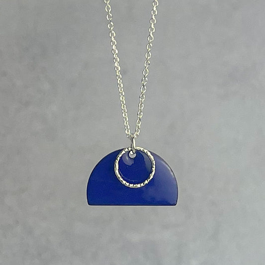 Cobalt Blue Tulip Necklace