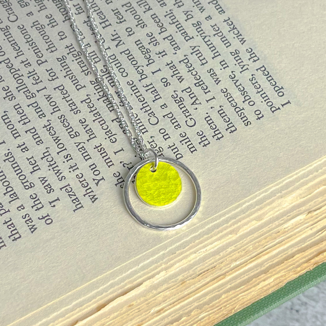 Chartreuse Hoop Necklace