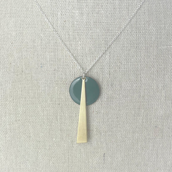 Jade Green Geometric Necklace