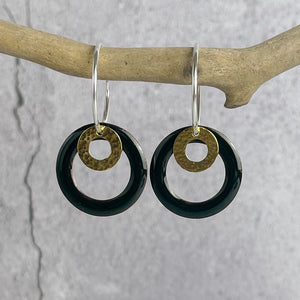 Bottle Green Hoop Earrings