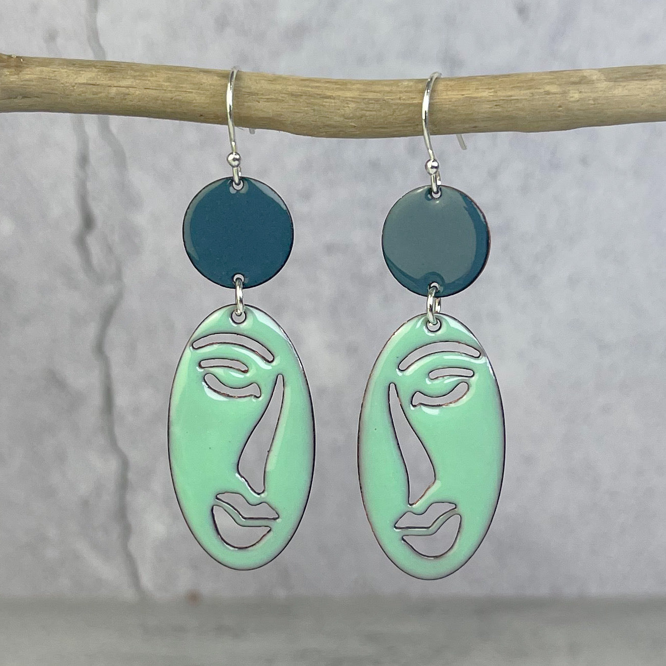 Robin’s Egg Face Earrings