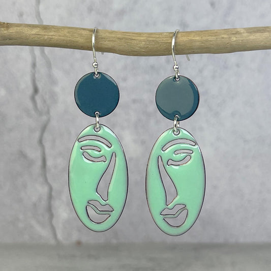 Robin’s Egg Face Earrings