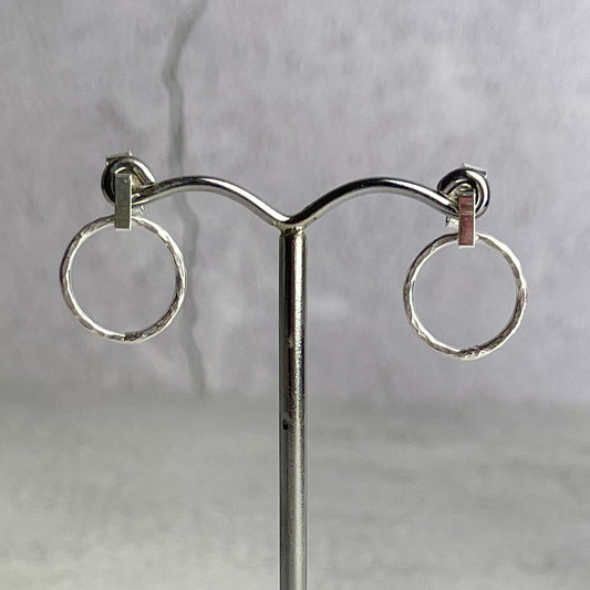 Tiny Hoop Stud Earrings