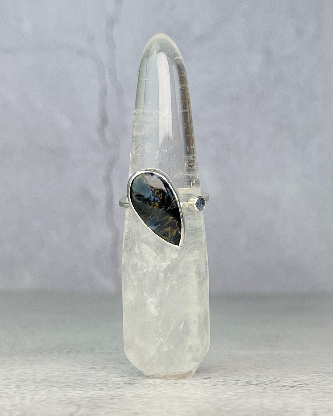 Pietersite & Iolite Ring