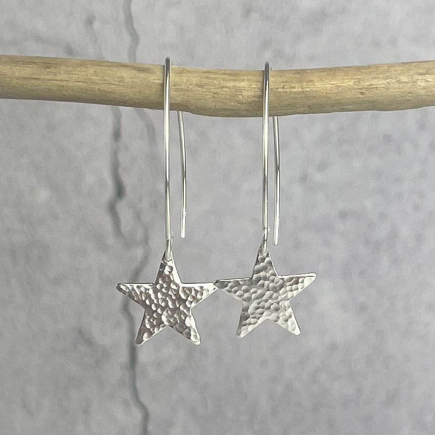 Long Star Earrings