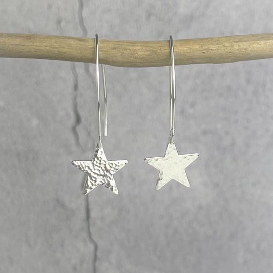 Long Star Earrings