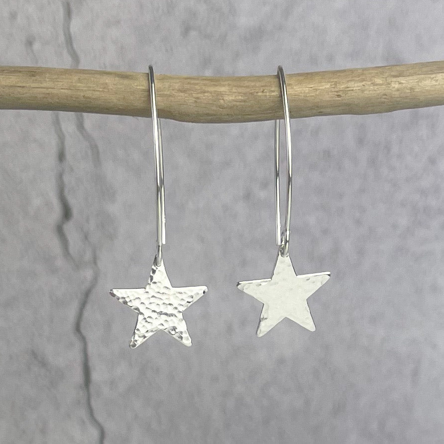 Long Star Earrings