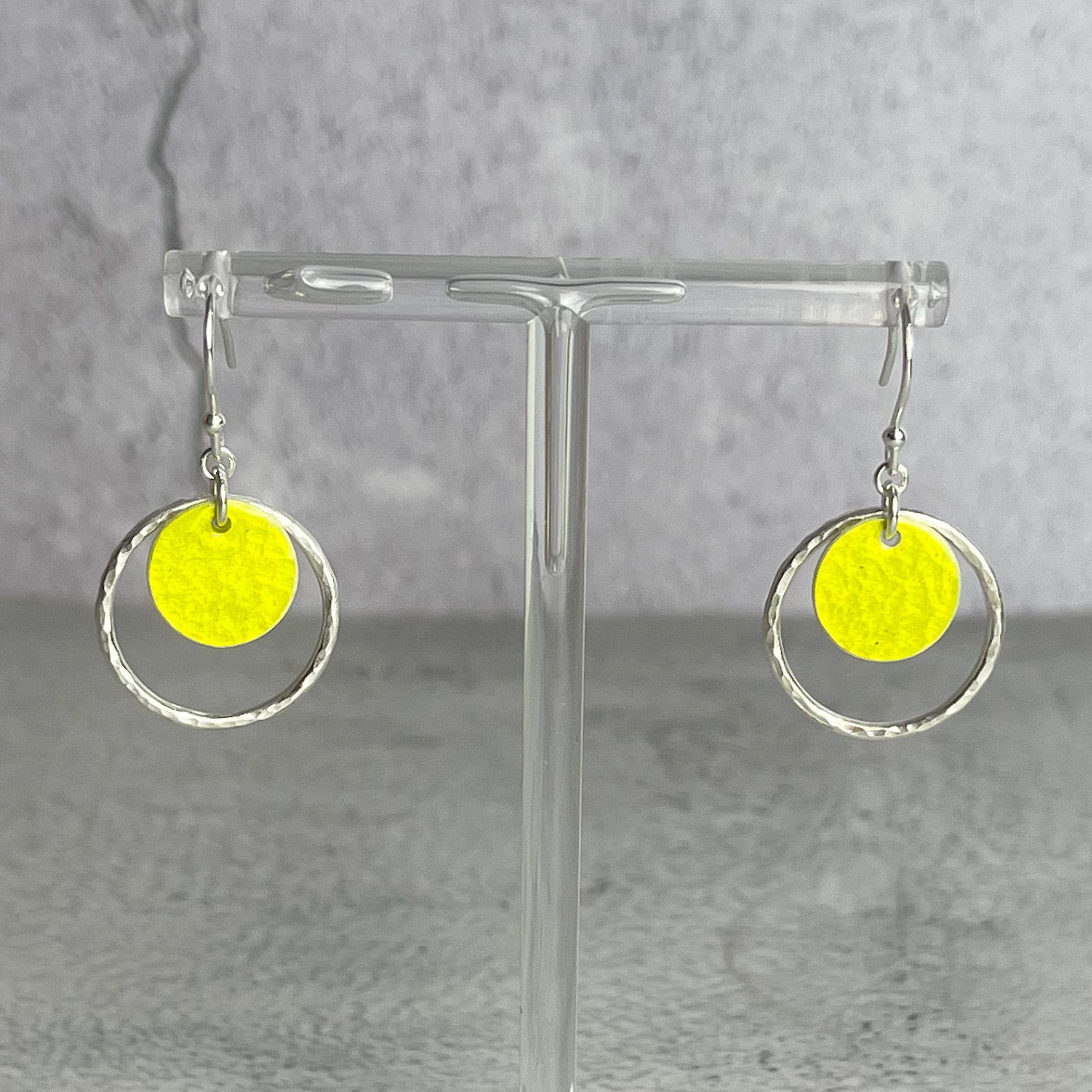 Chartreuse Hoop Earrings