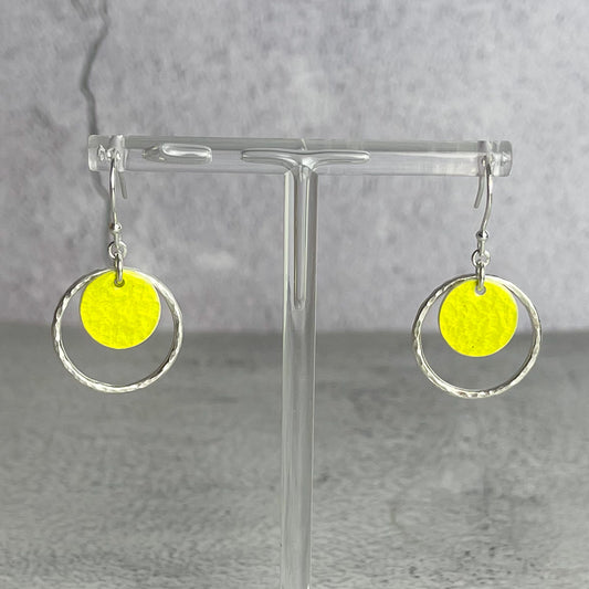 Chartreuse Hoop Earrings