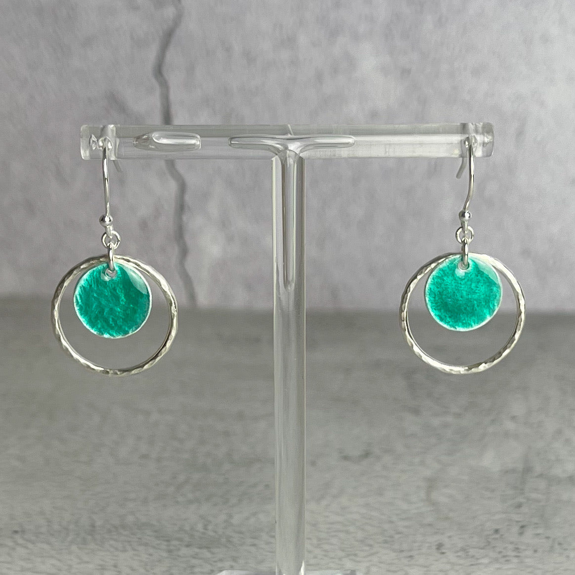 Sea Green Hoop Earrings