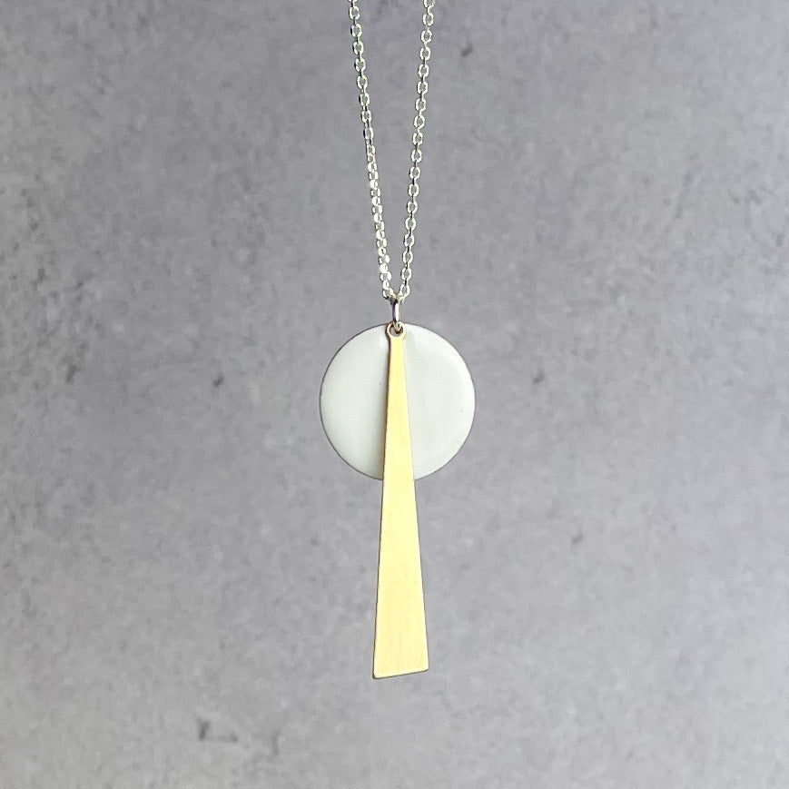 White Geometric Necklace