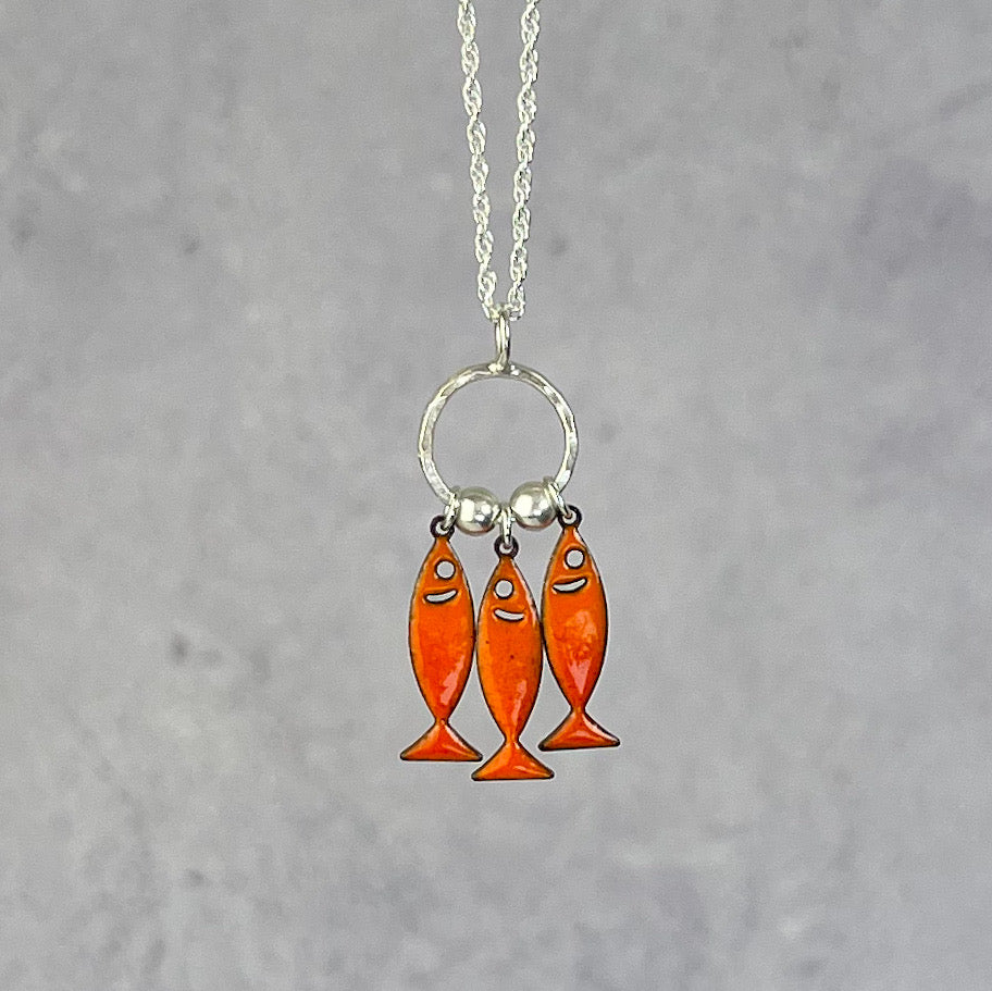 Goldfish Hoop Necklace