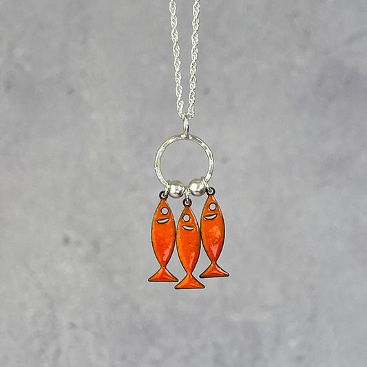 Goldfish Hoop Necklace