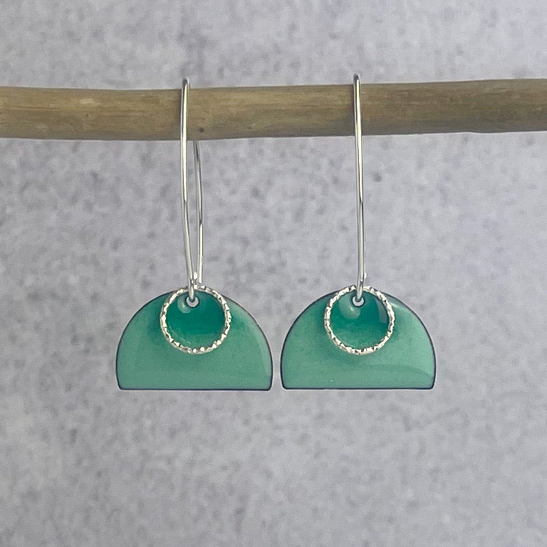 Sea Green Tulip Earrings