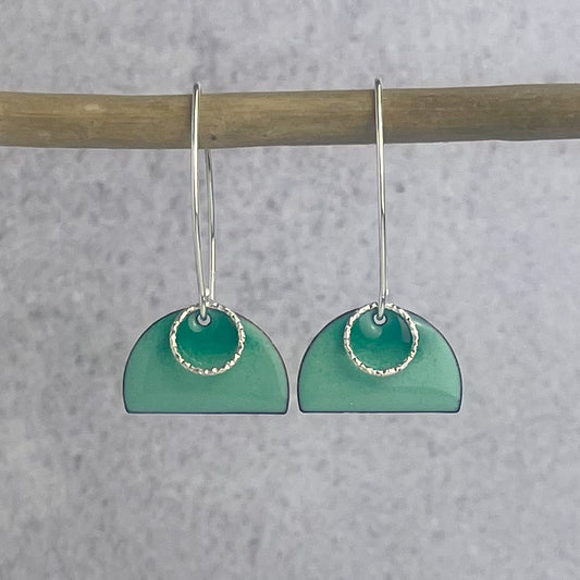 Sea Green Tulip Earrings
