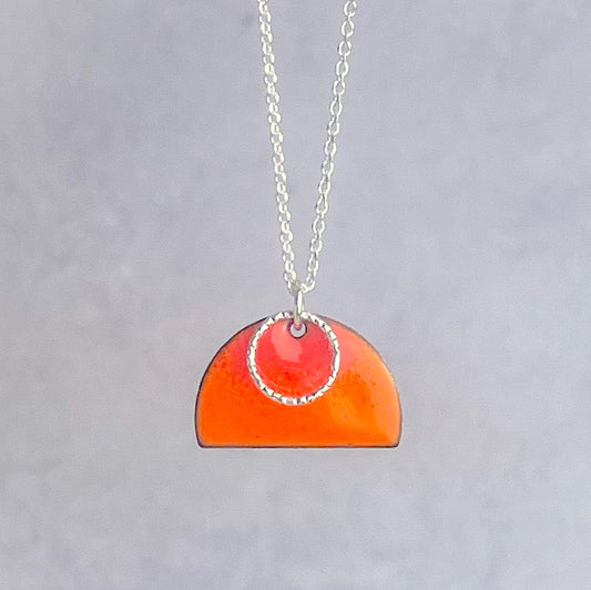 Sunset Orange Tulip Necklace