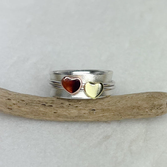 Small Double Heart Ring