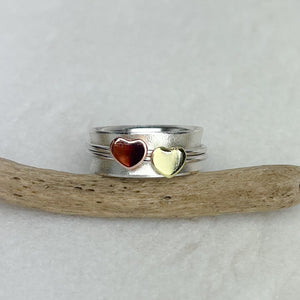 Small Double Heart Ring